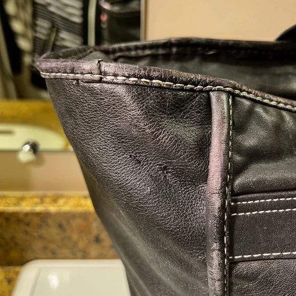 Vintage Dior Black Calfskin Leather Tote Shoulder Bag Made in Korea - Picture 5 of 14